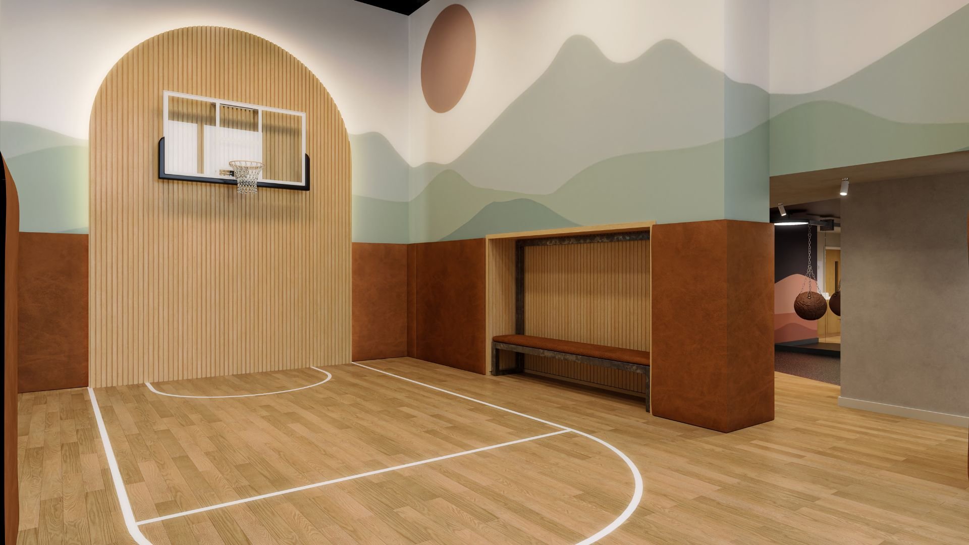 biofit basketball court interior design concept